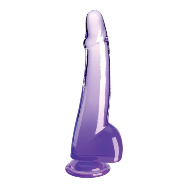 King Cock Clear 10" With Balls Purple - Image 2