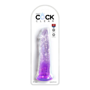 King Cock Clear 8" Purple