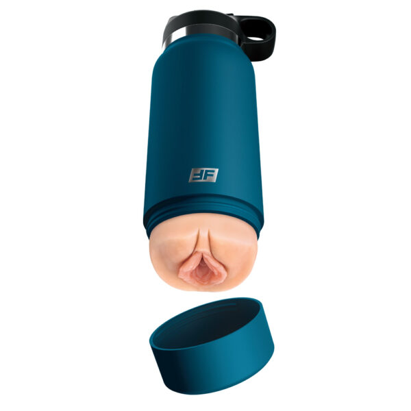 Pdx Plus Fuck Flask Private Pleaser Discreet Stroker Blue Bottle Light - Image 2