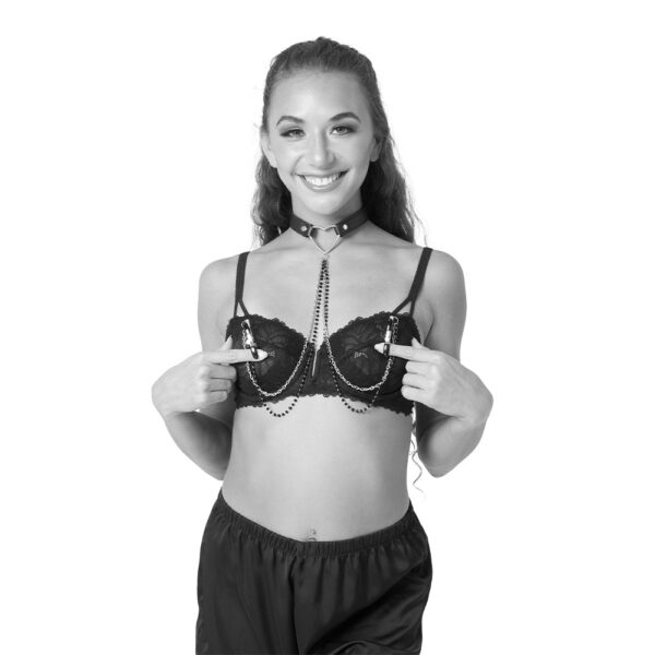 S&M Amor Collar With Nipple Jewelry - Image 3