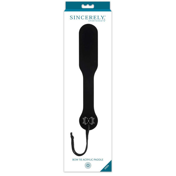 Sincerely Bow Tie Acrylic Paddle