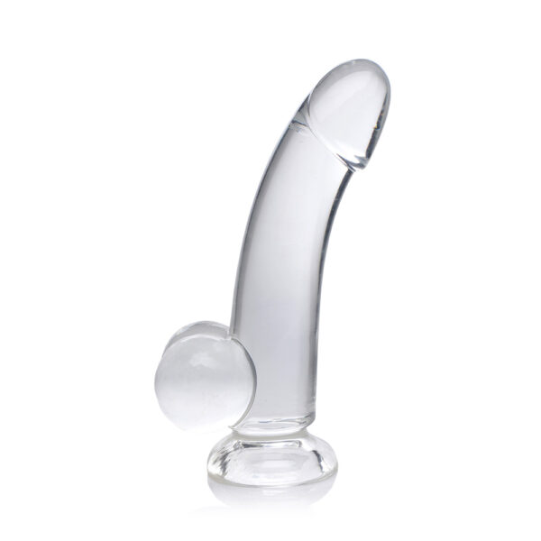 Jock C -Thru 8" Clear Tpe Dildo With Balls Clear - Image 2