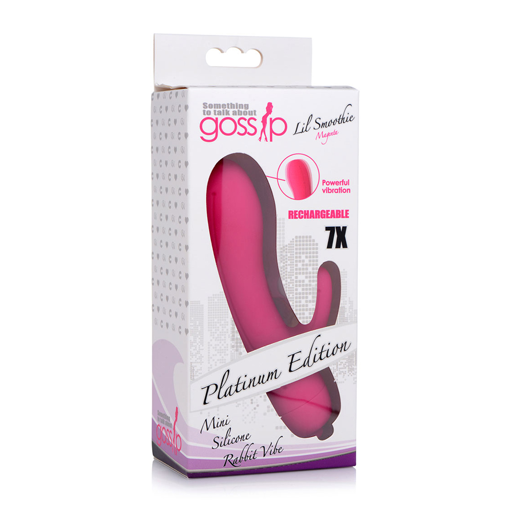 Lil Smoothie 7X Silicone Rechargeable Mini Rabbit G Spot Vibe Magenta 1 Lil Smoothie 7X Silicone Rechargeable Mini Rabbit G Spot Vibe Magenta