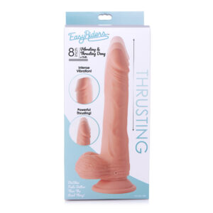 Easy Riders 8" Thrusting Dildo With Balls Light