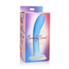 Simply Sweet Ribbed Silicone Dildo Blue/White