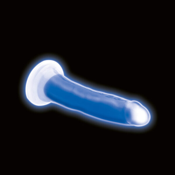 Lollicock 7'' Glow-In-The-Dark Silicone Dildo Blue - Image 3