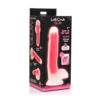 Lollicock 7'' Glow-In-The-Dark Silicone Dildo W/ Balls Pink