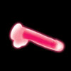 Lollicock 7'' Glow-In-The-Dark Silicone Dildo W/ Balls Pink - Image 3