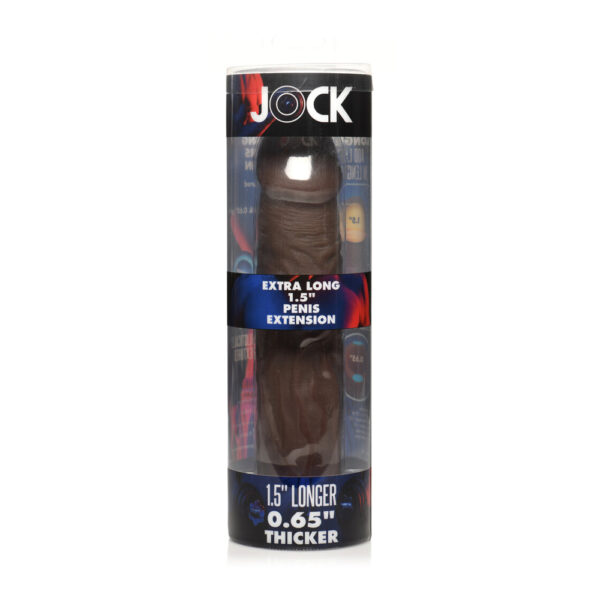 Jock Extra Long 1.5" Penis Extension Sleeve Dark