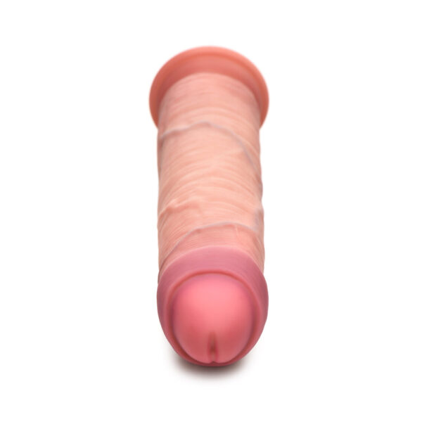 Jock 8.5" Uncut Dual Density Silicone Dildo Light - Image 3