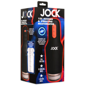 Jock 15X Sucking & Vibrating Masturbator White