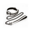Glo Bondage Collar And Leash Green - Image 2
