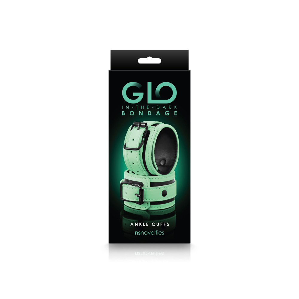 Glo Bondage Ankle Cuff Green 1 Glo Bondage Ankle Cuff Green