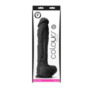 Colours Pleasures 10" Dildo Black