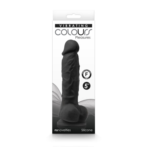 Colours Pleasures Vibrating 5" Dildo Black