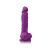 Colours Pleasures Vibrating 5" Dildo Purple - Image 2