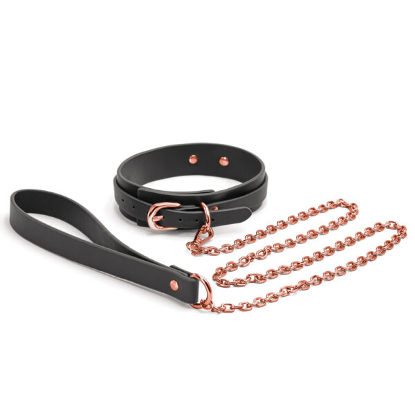 Bondage Couture Collar And Leash Black - Image 2