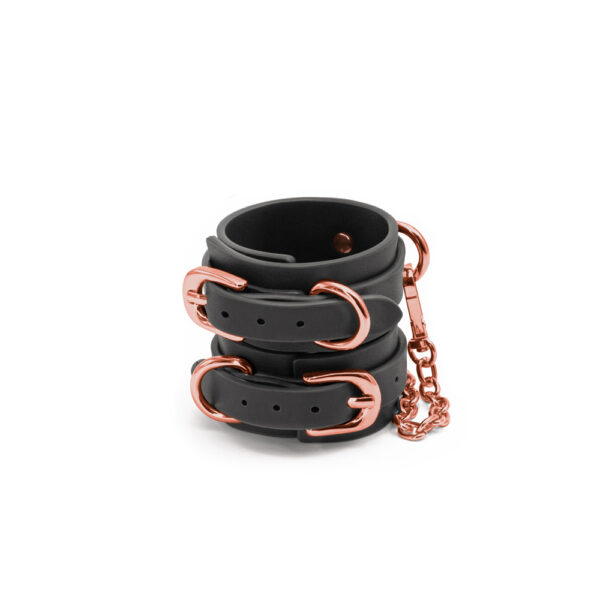Bondage Couture Wrist Cuffs Black - Image 2
