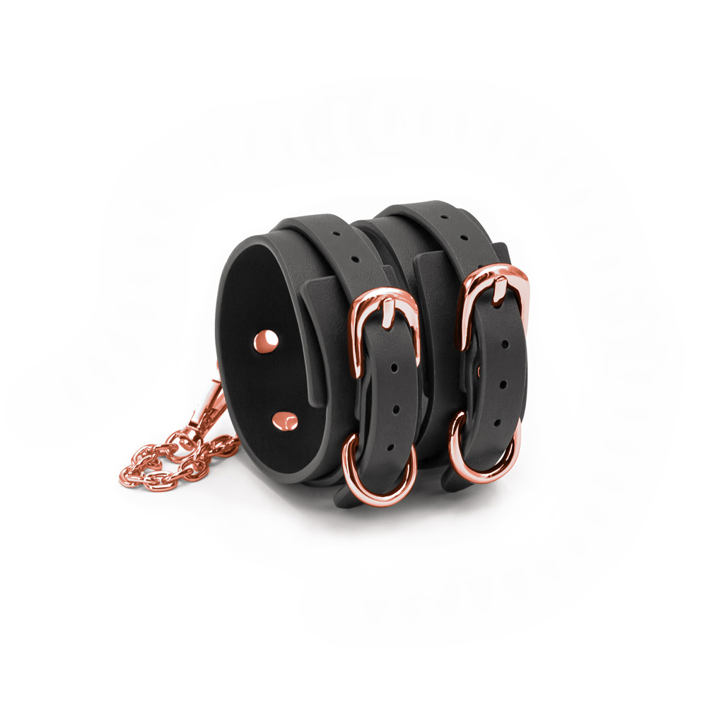 Bondage Couture Ankle Cuffs Black 2 Bondage Couture Ankle Cuffs Black - Image 2