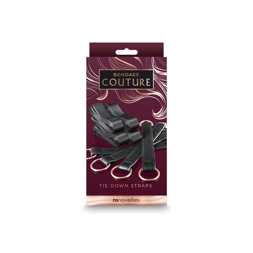 Bondage Couture Tie Down Straps Black 1 Bondage Couture Tie Down Straps Black