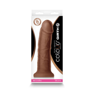Colours Dual Density 7" Girth Dildo Brown