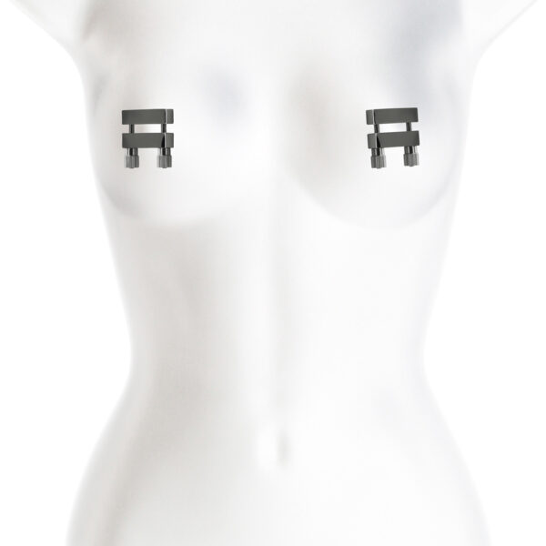 Bound Nipple Clamps V1 Gunmetal - Image 3