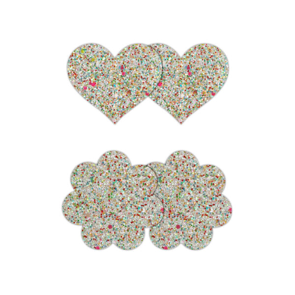 Pretty Pasties Heart & Flower Glow 2 Pair - Image 2
