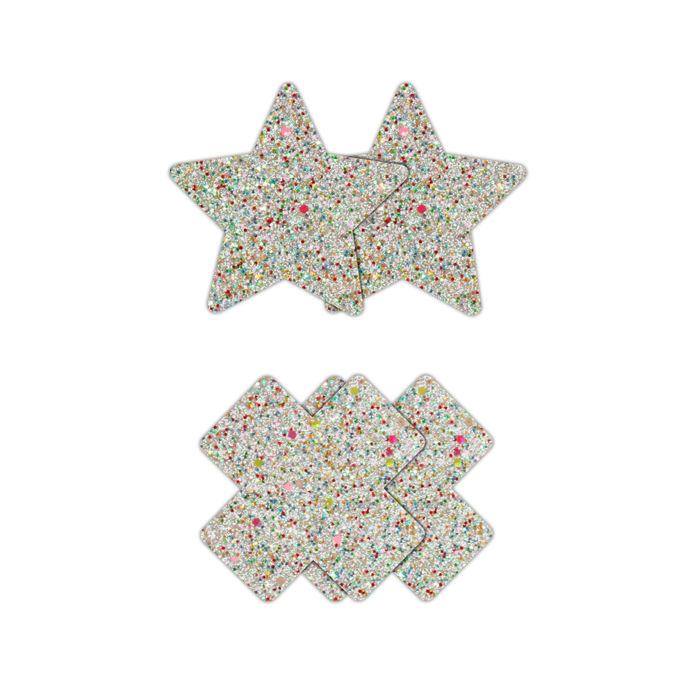 Pretty Pasties Star & Cross Glow 2 Pair 2 Pretty Pasties Star & Cross Glow 2 Pair - Image 2
