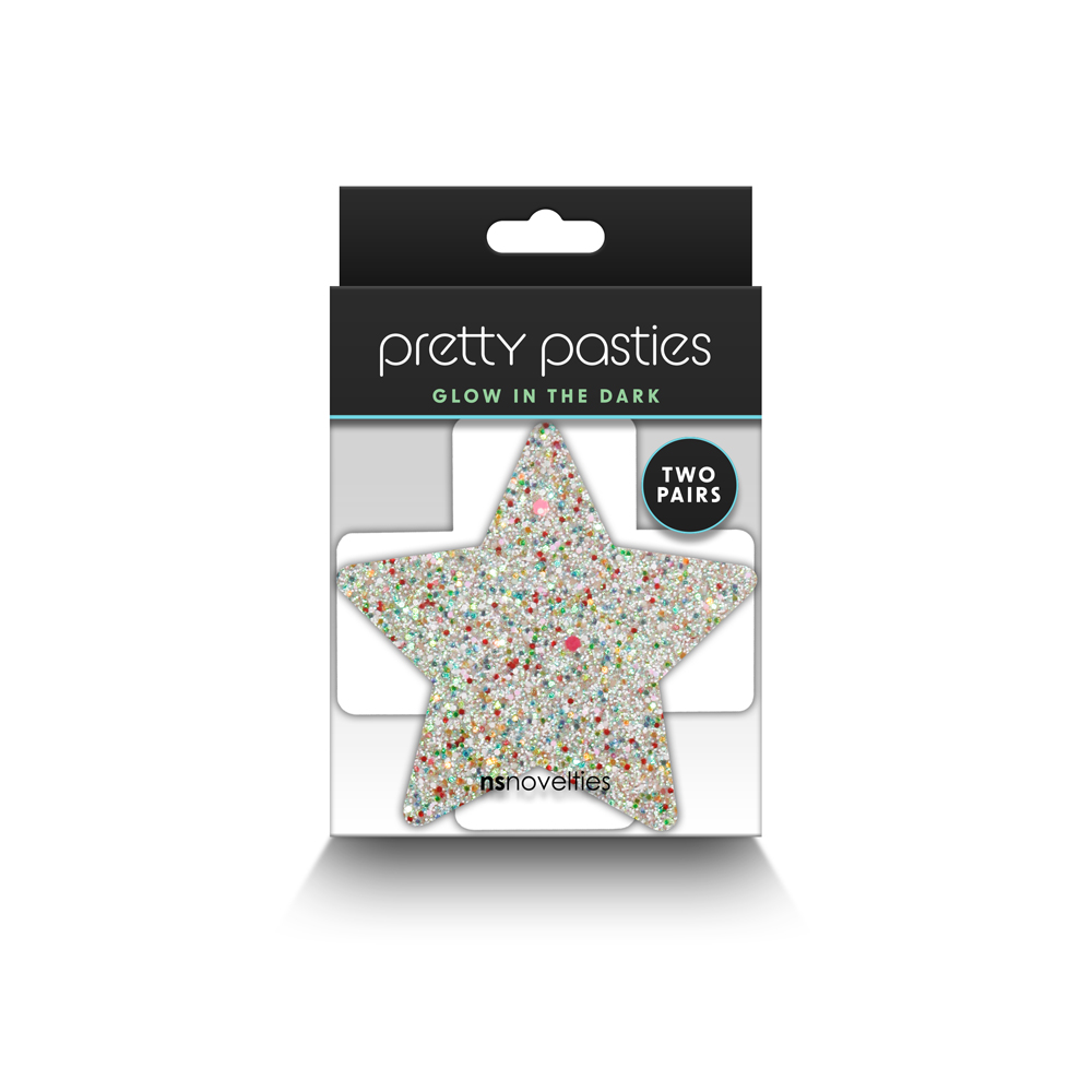 Pretty Pasties Star & Cross Glow 2 Pair 1 Pretty Pasties Star & Cross Glow 2 Pair