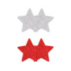 Pretty Pasties Glitter Stars Red/Silver 2 Pair - Image 2
