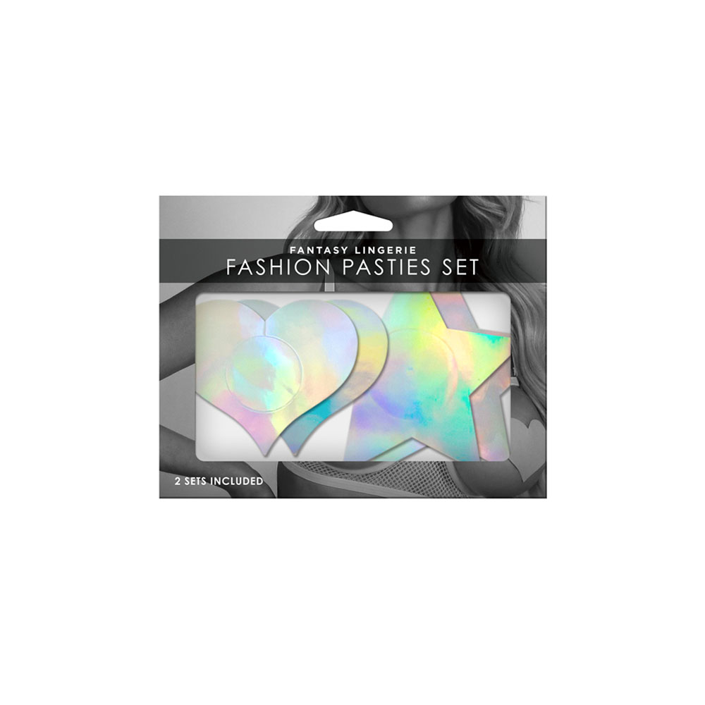 Fashion Pasties Set Holographic Star & Heart 1 Fashion Pasties Set Holographic Star & Heart
