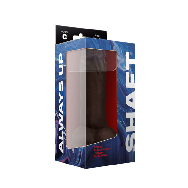 Model C 8.5" Liquid Silicone Dong W/Balls Mahogany