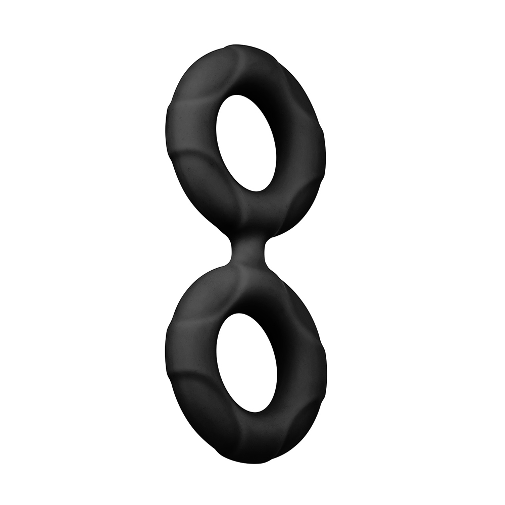F-81: Double Ring Liquid Silicone 51Mm Black 3 F-81: Double Ring Liquid Silicone 51Mm Black - Image 3