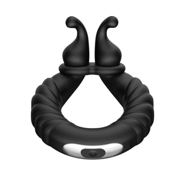 F-24: Textured Vibrating Cockring Black - Image 2