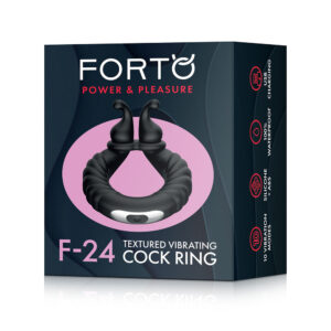 F-24: Textured Vibrating Cockring Black
