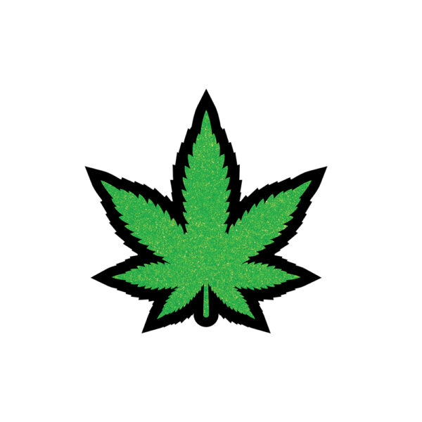 Green Glitter Leaf Pin - Image 2
