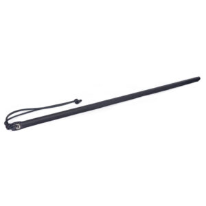 24" Leather Wrapped Cane Black