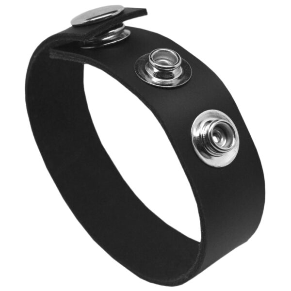 Rock Solid Leather 3 Snap Black - Image 2
