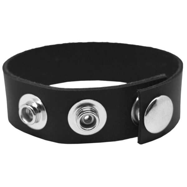 Rock Solid Leather 3 Snap Black - Image 3