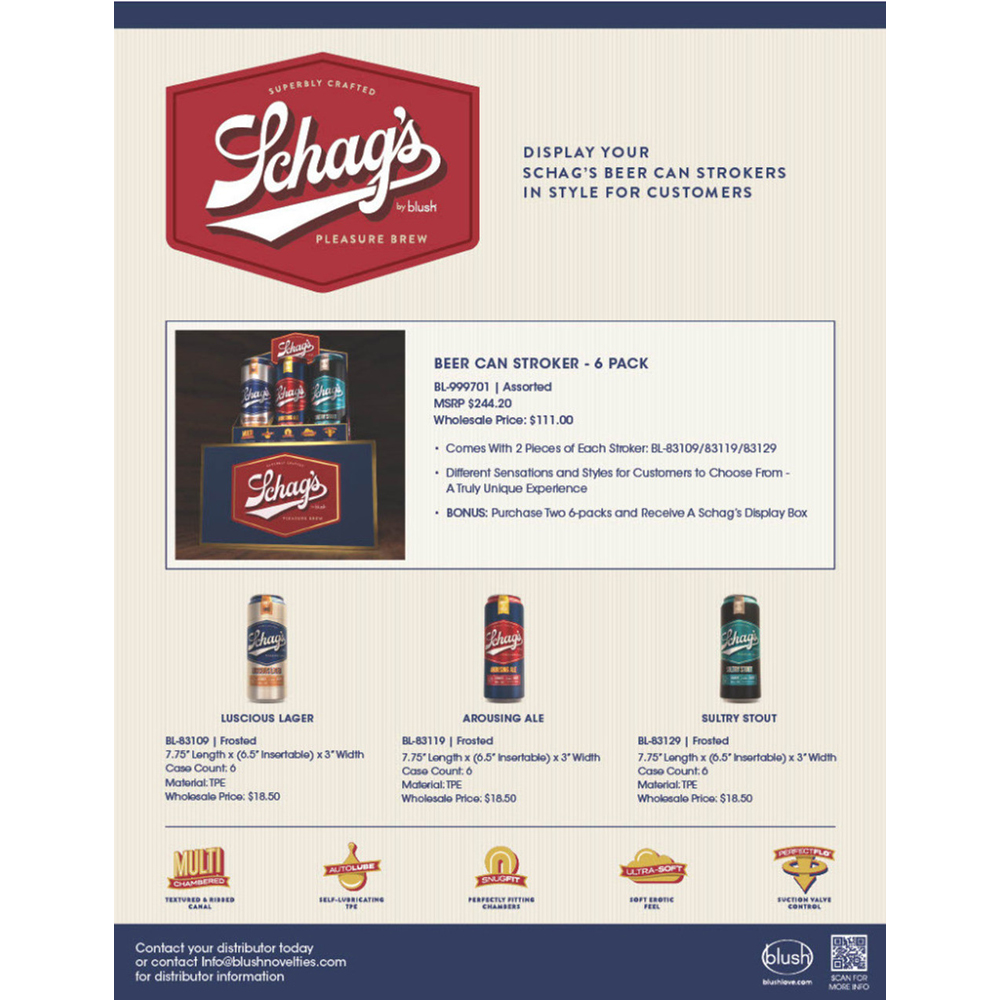 Schag's Beer Can Stroker 6 Pack Assorted 3 Schag's Beer Can Stroker 6 Pack Assorted - Image 3