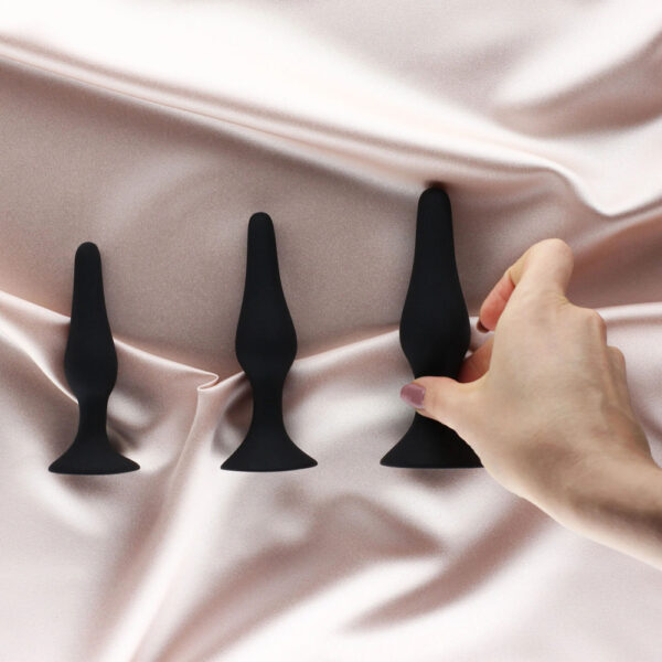 Alessandra 4 Pc Set Anal Plugs Black - Image 3