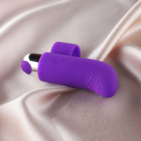 Brook 10 Modes Bullet Vibrator With Finger Accessorie Purple - Image 3
