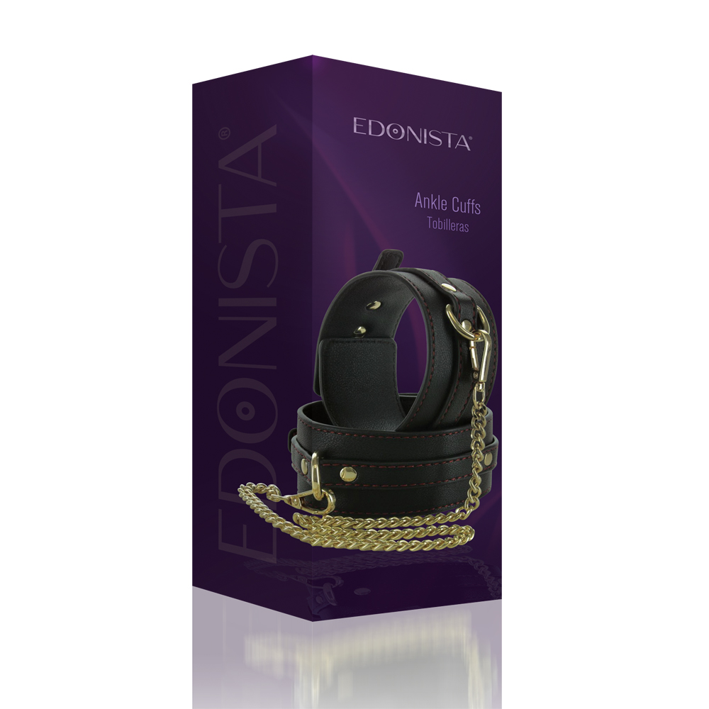 Ankle Cuffs With Hook And Chain Black 1 Ankle Cuffs With Hook And Chain Black