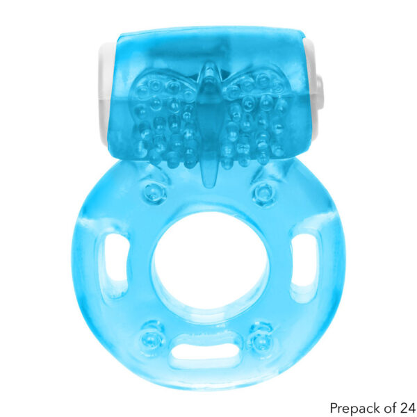Foil Pack Vibrating Ring Blue 24 Pack - Image 2