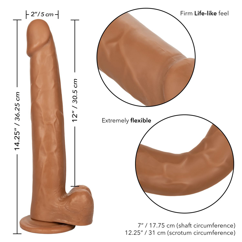 Size Queen 12" Brown 3 Size Queen 12" Brown - Image 3
