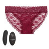 Remote Control Lace Panty Set L/Xl Burgundy - Image 2