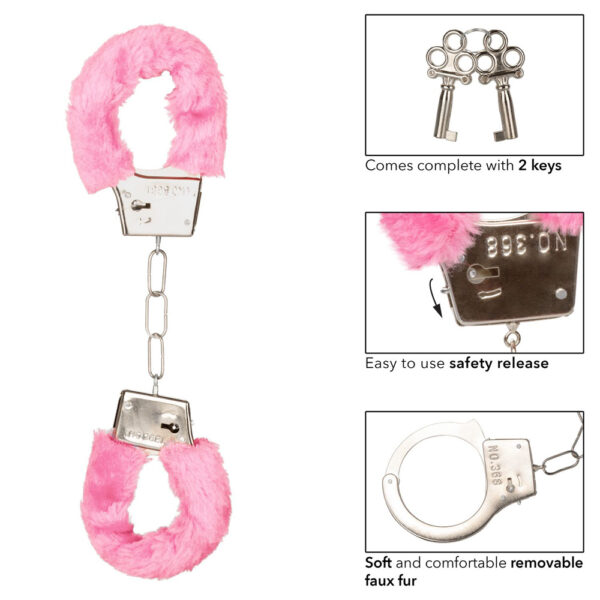 Playful Furry Cuffs Pink - Image 3