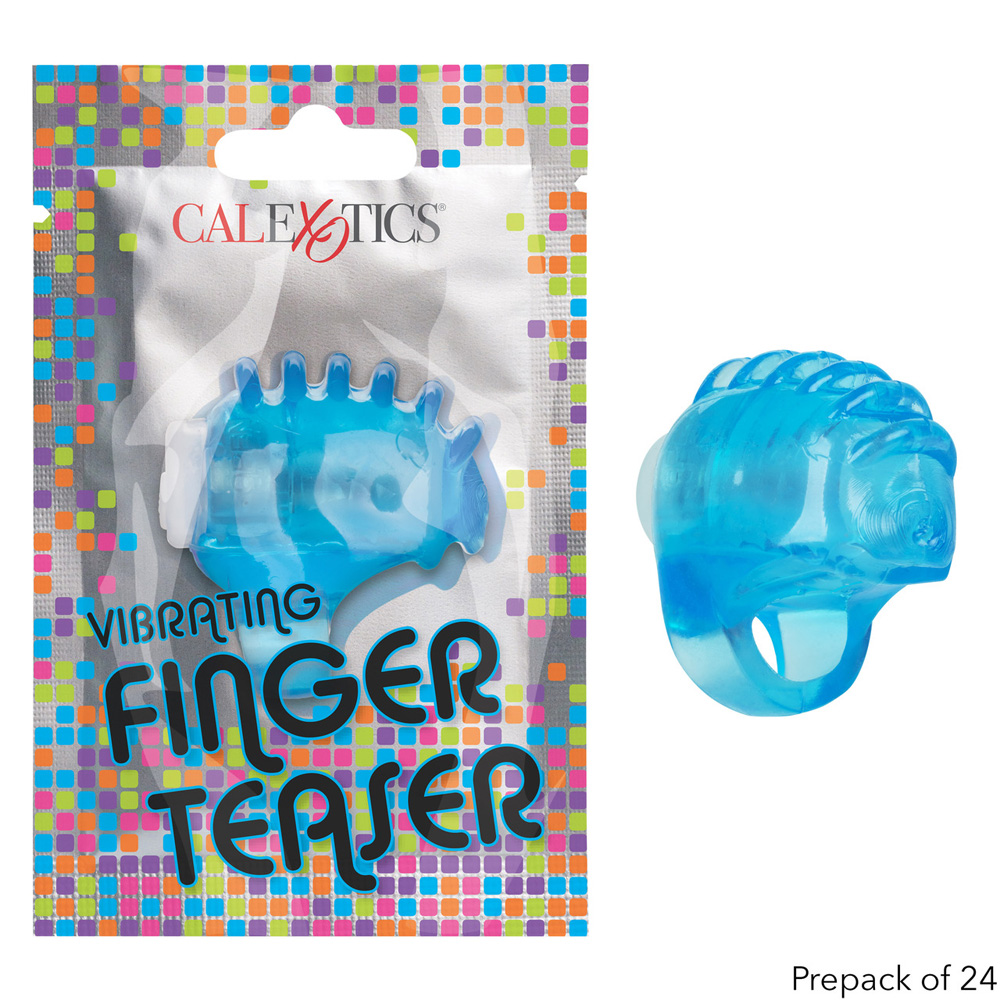 Foil Pack Vibrating Finger Teaser Prepack Of 24 Blue 1 Foil Pack Vibrating Finger Teaser Prepack Of 24 Blue