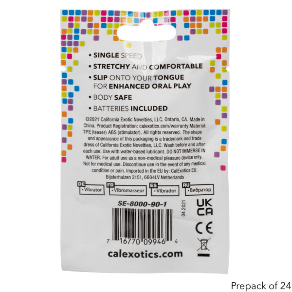 Foil Pack Vibrating Tongue Teaser Prepack Of 24 Pink - Image 3