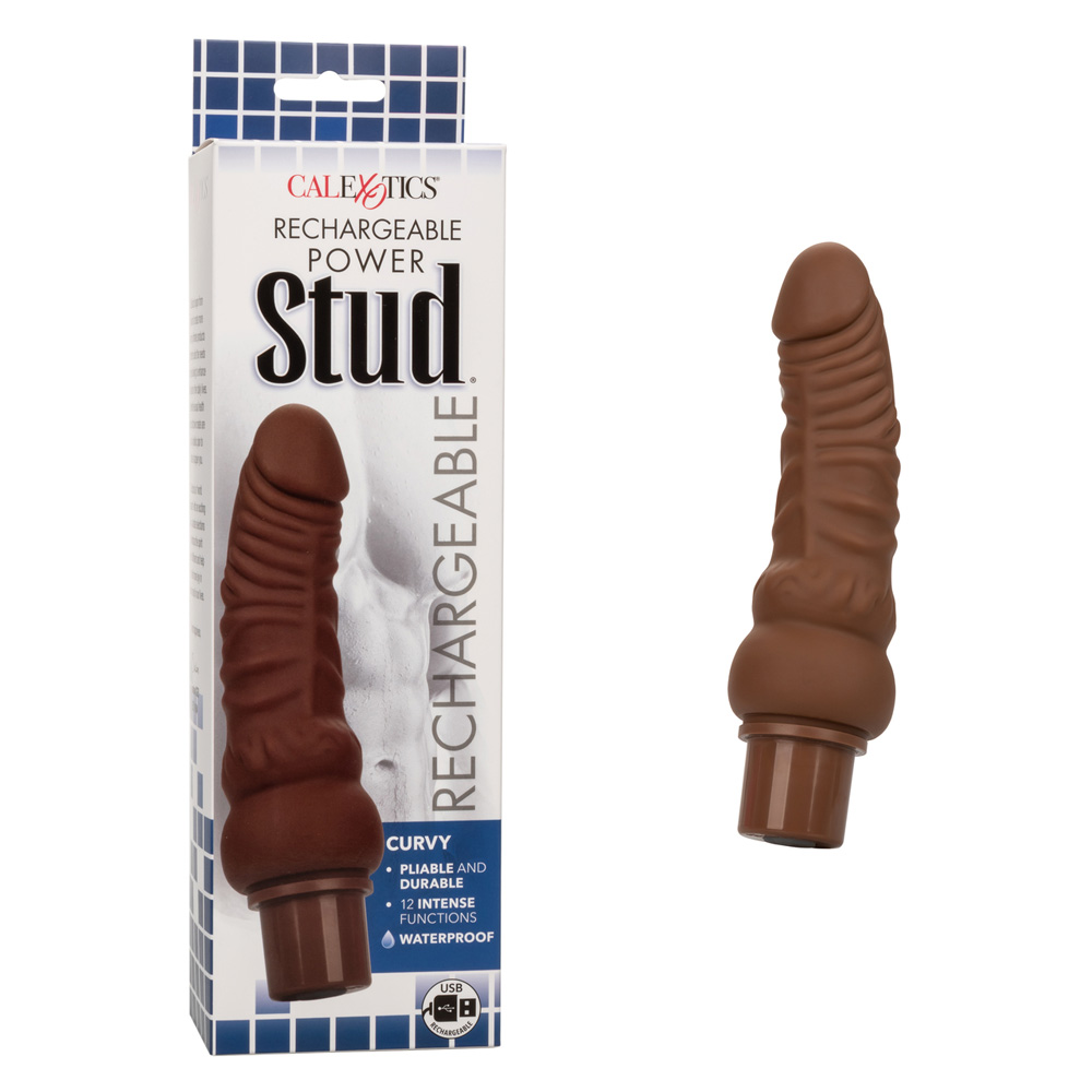 Rechargeable Power Stud Curvy Brown 1 Rechargeable Power Stud Curvy Brown
